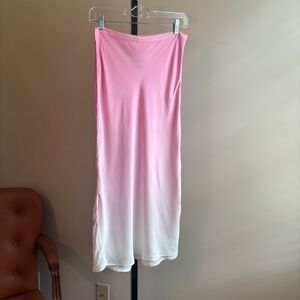 J. McLaughlin Pink to White Gradient Pencil Skirt